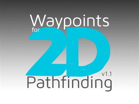 Waypoints For 2d Pathfinding Behavior Ai Unity Asset Store