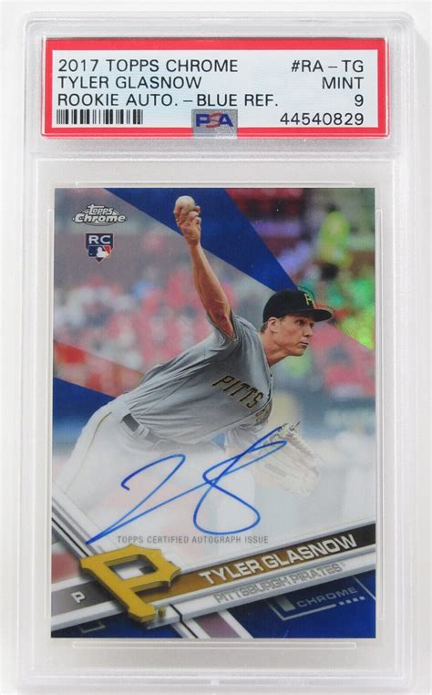 Topps Chrome Rookie Auto Blue Refractor Tyler Glasnow Rc Psa