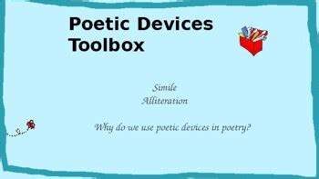 Poetic Devices (simile/ alliteration ) by Liudmila Chizh | TPT