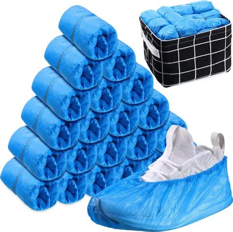 Blue Plastic Shoe Covers Waterproof PE CPE Shoe Covers For Industry