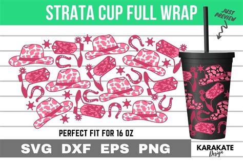 Cowgirl Oz Strata Cup Wrap Svg Graphic By Karakate Creative Fabrica