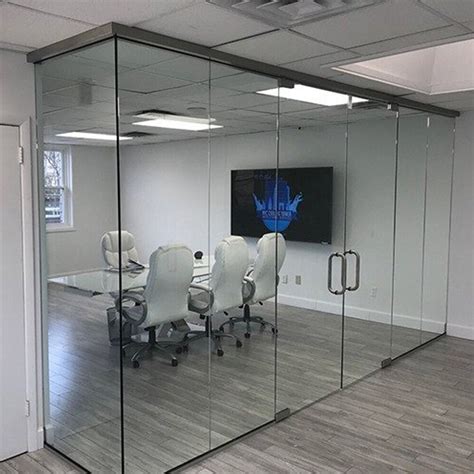 Transparent Toughened Glass Partitions For Office Shape Rectangle At