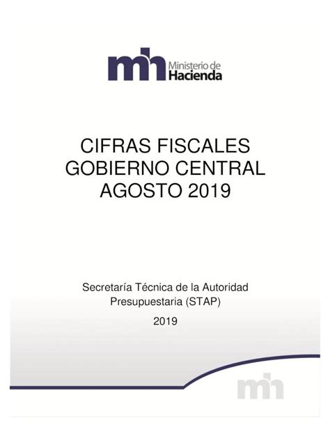 Pdf Stap Cifras Fiscales Stap Cifras Fiscales Gobierno Central