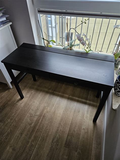 Biurko konsolka Ikea HEMNES czarne lite drewno Gdańsk Jasień OLX pl