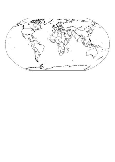 World Map Template printable pdf download