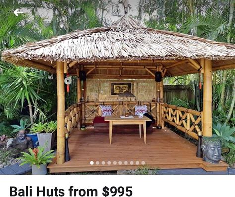 Bali Huts Gazebo Pergola Bamboo House Design Backyard Beach Beach