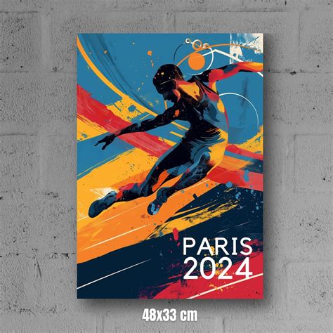 Affiche JO Paris 2024 Poster Jeux Olympiques photo haute qualité 2024