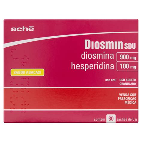 Diosmin Sdu 900mg 100mg 30 Sachês Sabor Abacaxi