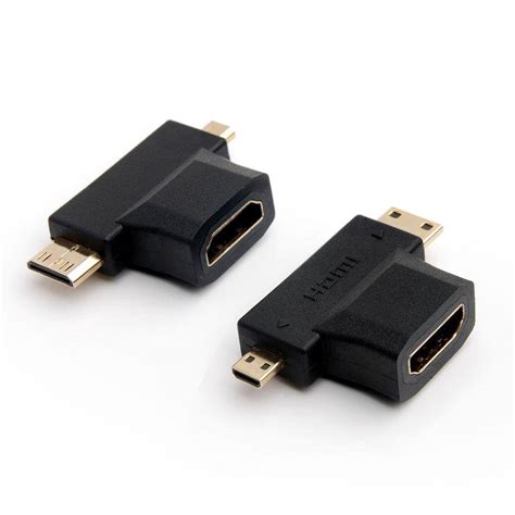 GearIt HDMI Female to Micro HDMI Mini HDMI Male Connector Converter (10 ...