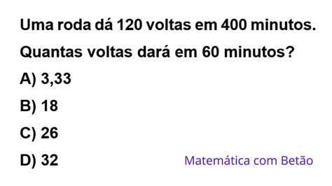 Quest O De Regra De Tr S Imperd Vel Em Prova Poucos Conseguem Resolver