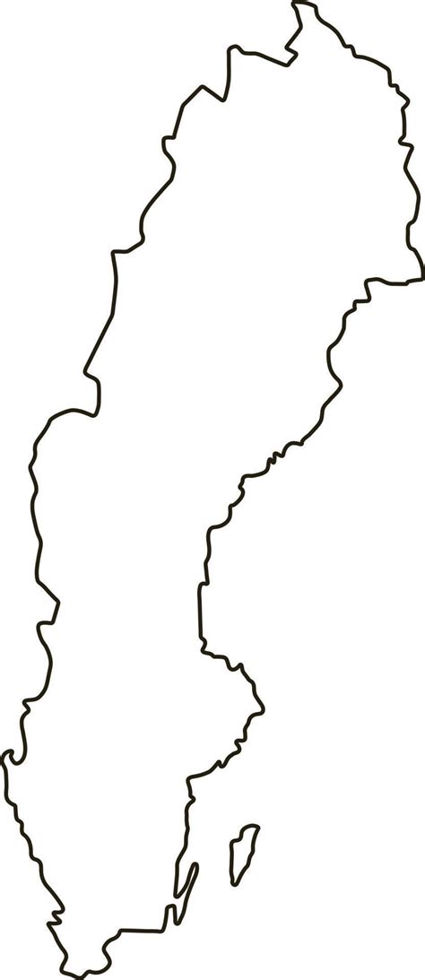 Map of Sweden. Outline map vector illustration 8726683 Vector Art at Vecteezy