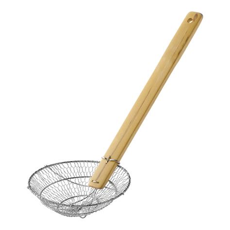 Emperor S Select Stainless Steel Fine Mesh Skimmer With Bamboo Handle