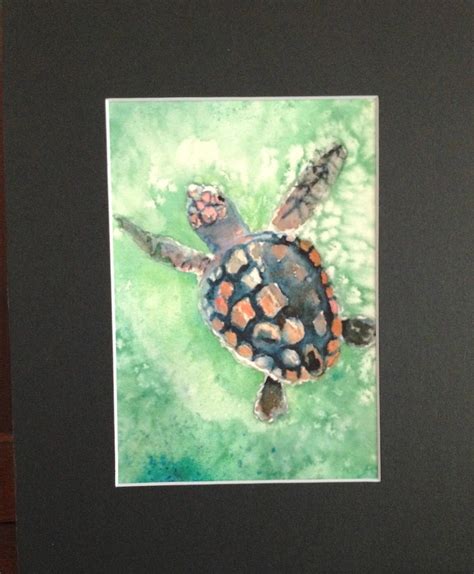 Loggerhead Sea Turtle Watercolor Print 8x10 Beach Art CHOOSE | Etsy