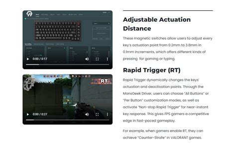 MonsGeek M HE Full Assembled RGB Hot Swappable Wired Mechanical Keyboard With Gasket Mount