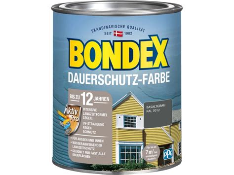 Bondex Dauerschutz Farbe Basaltgrau Seidenglänzend 750 ml kaufen bei OBI