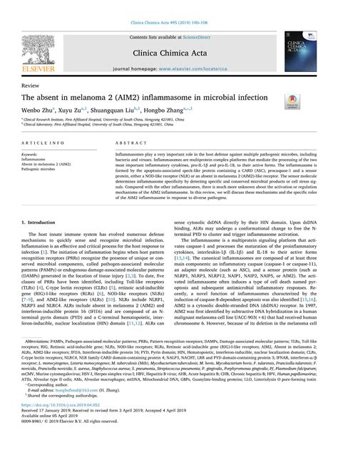 The Absent In Melanoma 2 AIM2 Inflammasome In Microbial Infection