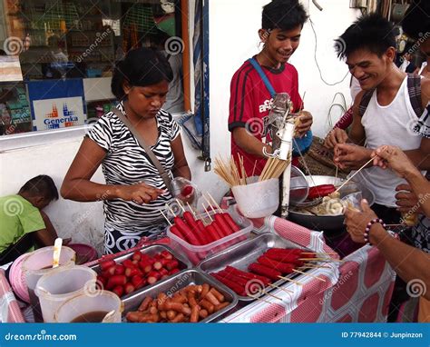 A Street Food Vendor Sells A Variety Of Street Food Editorial Stock