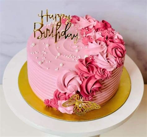 Pink Theme cake 🎂 in 2024 | Simple cake designs, Birthday cake for women simple, 25th birthday cakes