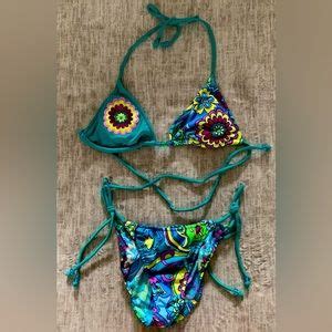 VENUS Swim Venus Womens Size 6 Two Piece Swimsuit Bikini Teal Purple Brand New Poshmark