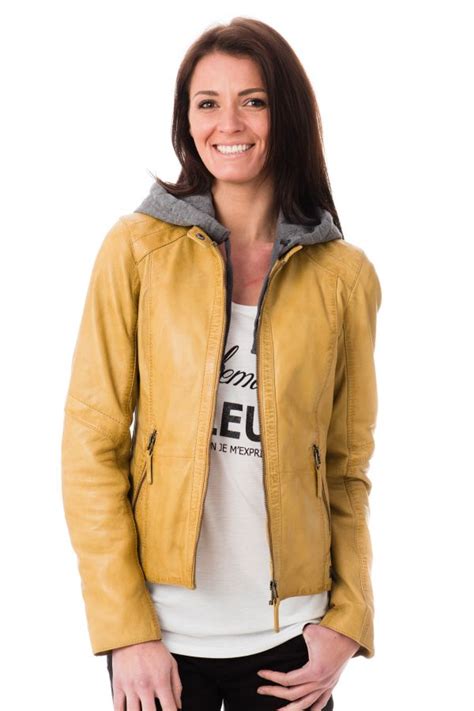 Blouson Femme Oakwood Monday Jaune Fonce 555 Cuir