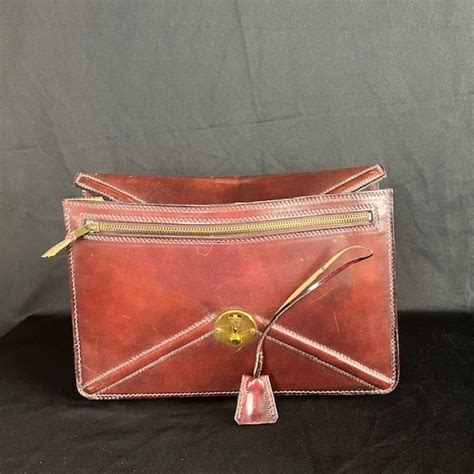 VTG Brown Leather And Brass Envelope Assistance League Of Tucson