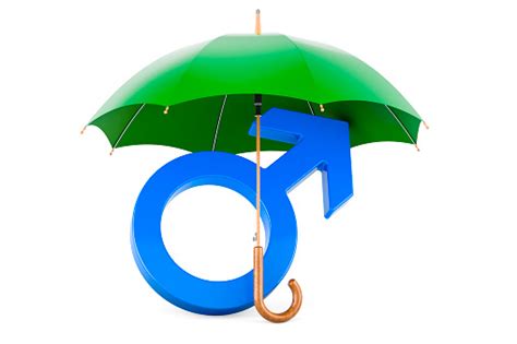 Male Gender Symbol Under Umbrella 3d Rendering Stock Photo - Download ...