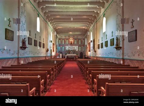 Church Interior At Mission Santa Ines Solvang California USA Stock