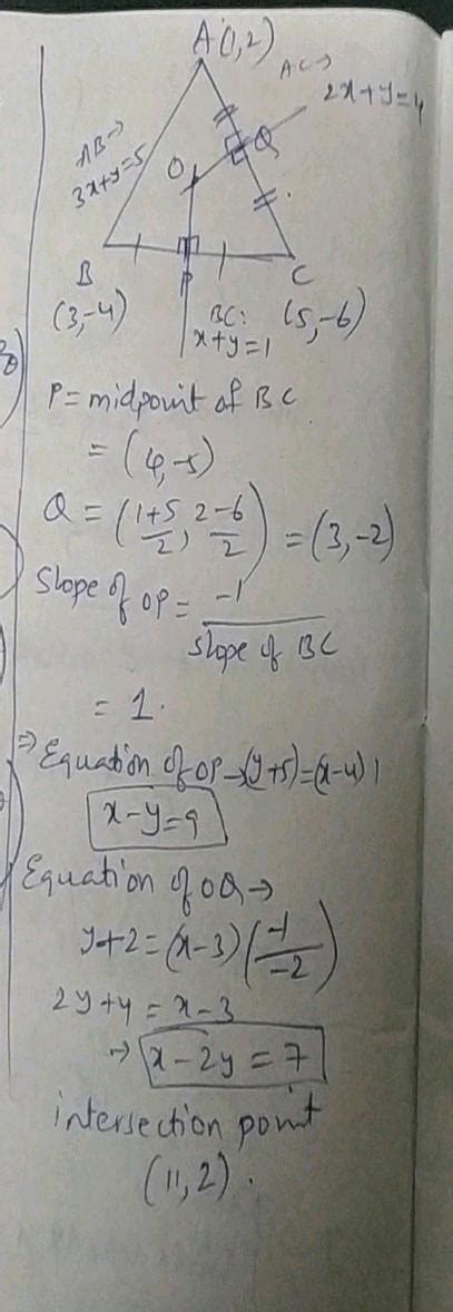 Find The Coordinates Of The Point Equidistant From The Points A