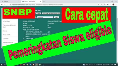 Cara Cepat Menentukan Siswa Eligible Untuk Seleksi Nasional Berbasis