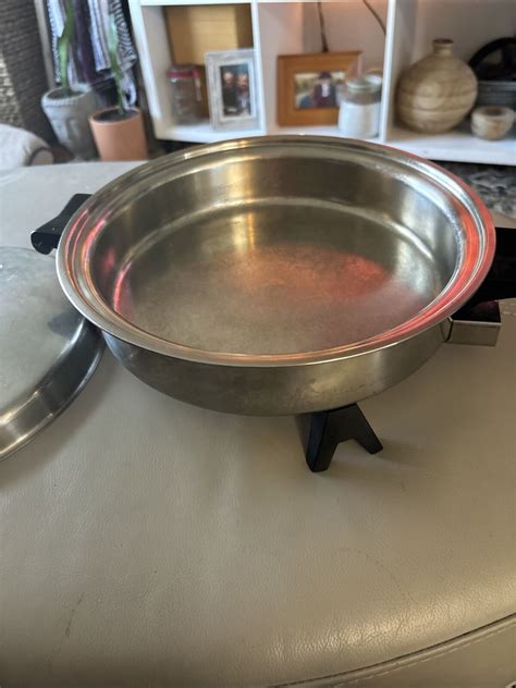 Vintage Saladmaster 7817 Electric Stainless Cookware Skillet Works