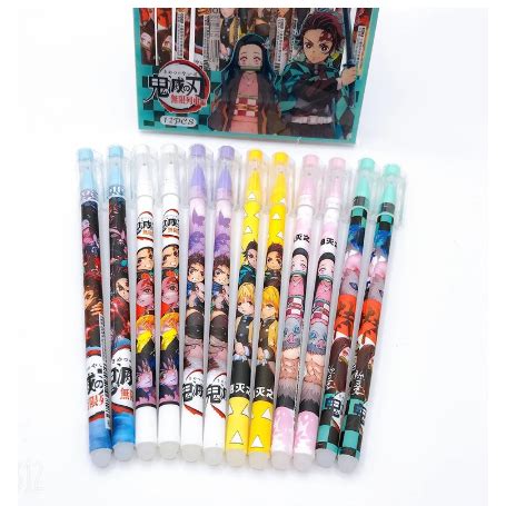 Caneta Demon Slayer - 1 Unidade de Caneta Anime Demon Slayer Kimetsu no yaiba 0.5 mm de Tinta ...