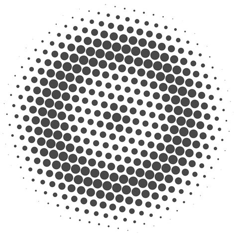 Circle Dots With Halftone Pattern Round Gradient Background Element With Gradation Points