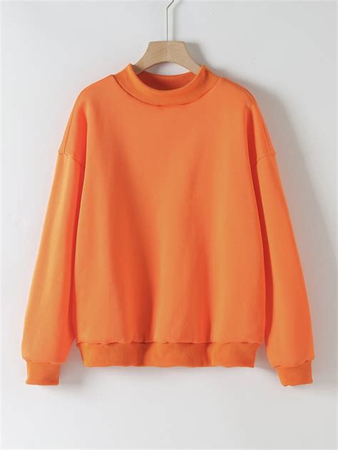 Drop Shoulder Mock Neck Pullover