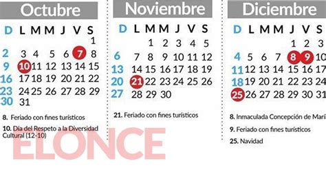 Los feriados que quedan este año y el adelanto de los inamovibles del