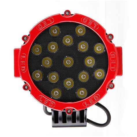 51W 6 inch Round Led Offroad Lights Jeep Wrangler Off Road Lights 6 ...