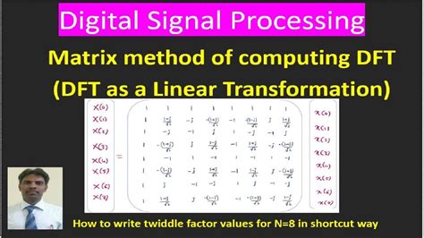 DFT Using Matrix Method YouTube