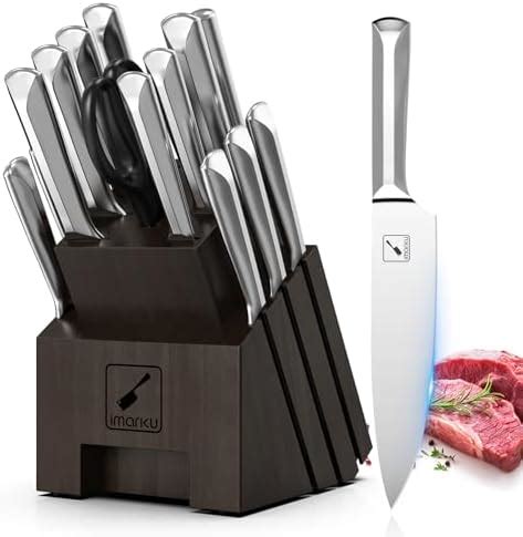 Knife Set Imarku Pieces German Stainless Steel Knife Block Set With