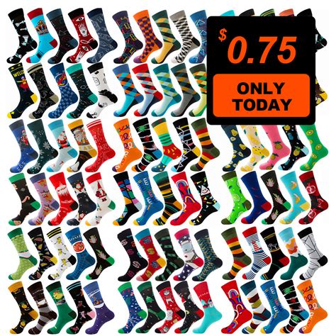 Wholesale Bulk Crew Cotton Novelty Socks Custom Print Jacquard Mens