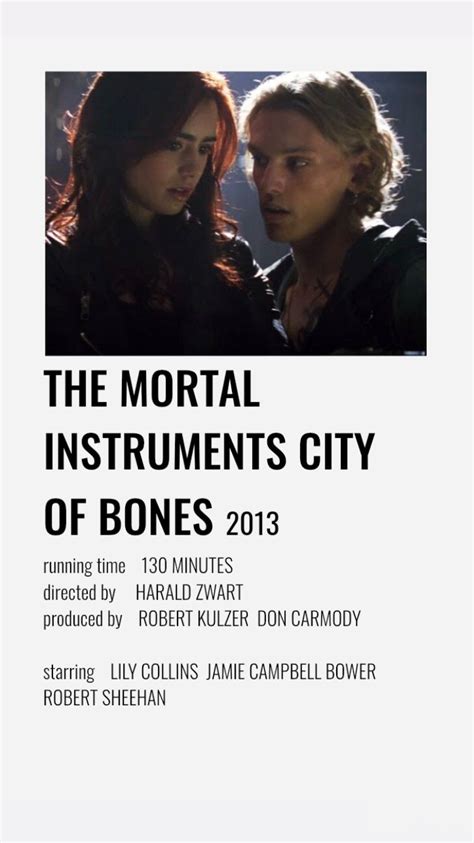 Alternative Movie Poster The Mortal Instruments City Of Bones The Mortal Instruments City Of