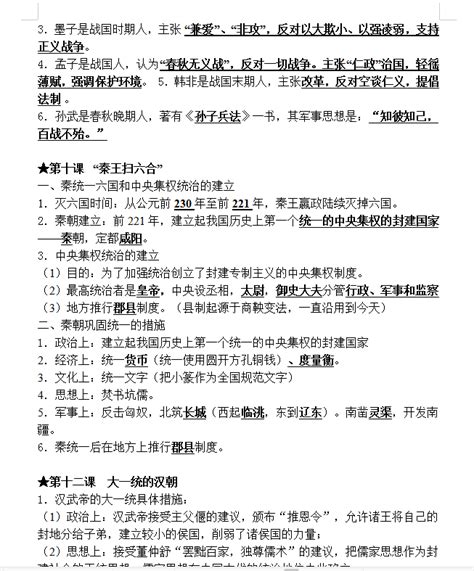 2022中考历史复习资料免费版下载 中考历史必考知识点2022完整版word整合版 精品下载