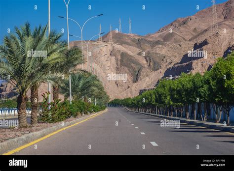 Street in Aqaba city, Jordan Stock Photo - Alamy