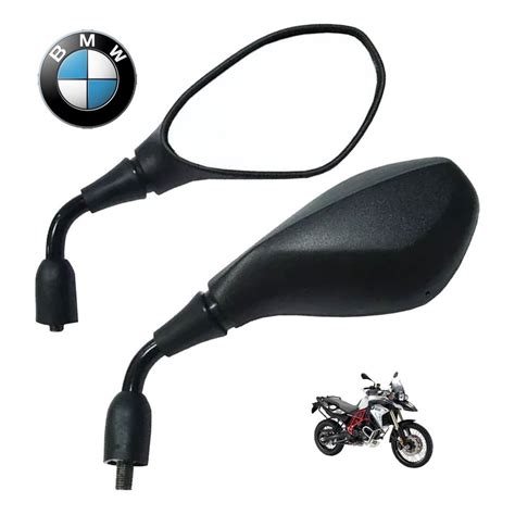 Par De Retrovisor Modelo BMW Haste Fixa Longa Fixo Rosca Para Moto