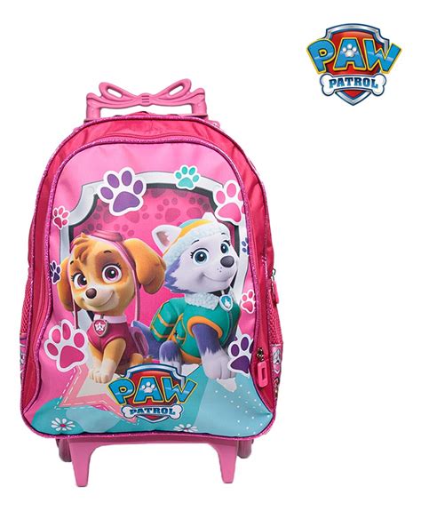 Kit Mochila Escolar Infantil Skye Patrulha Canina Rodinha Frete Gr Tis