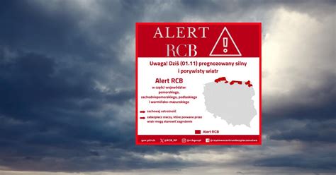 Alert RCB dla czterech województw Zachowaj ostrożność Wiadomości