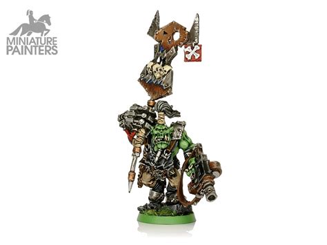 Ork Nob With Waaagh Banner Miniature Painters