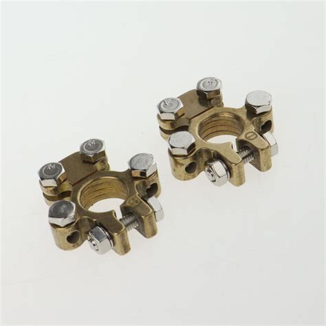 Клемма аккумулятора HI-POWER (латунь) 1-0 AWG/2-8 AWG комплект, широкие ...