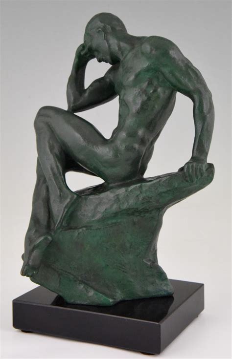 Art Deco Bronze Sculpture Sitting Male Nude Deconamic