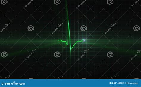 D Render Green Ecg Icon Wave Of Cardiac Frequency Heartbeat