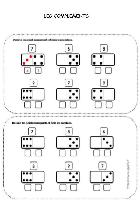 Numération Compléter des collections GS