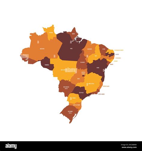 Brasil Mapa Pol Tico De Las Divisiones Administrativas Unidades